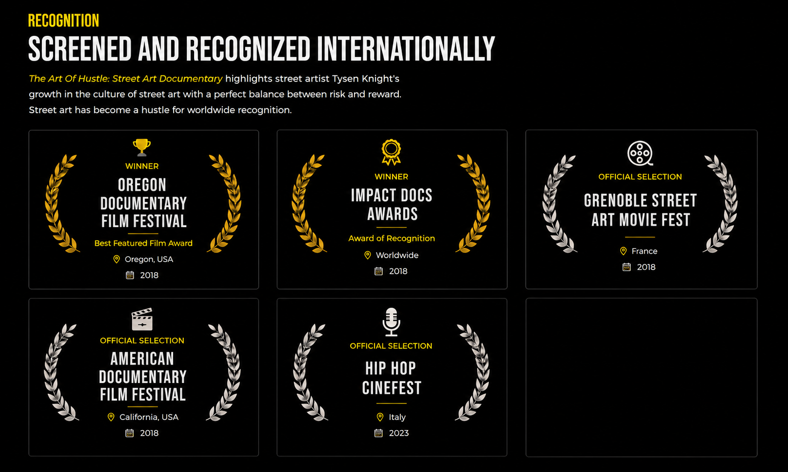 awards art of hustle