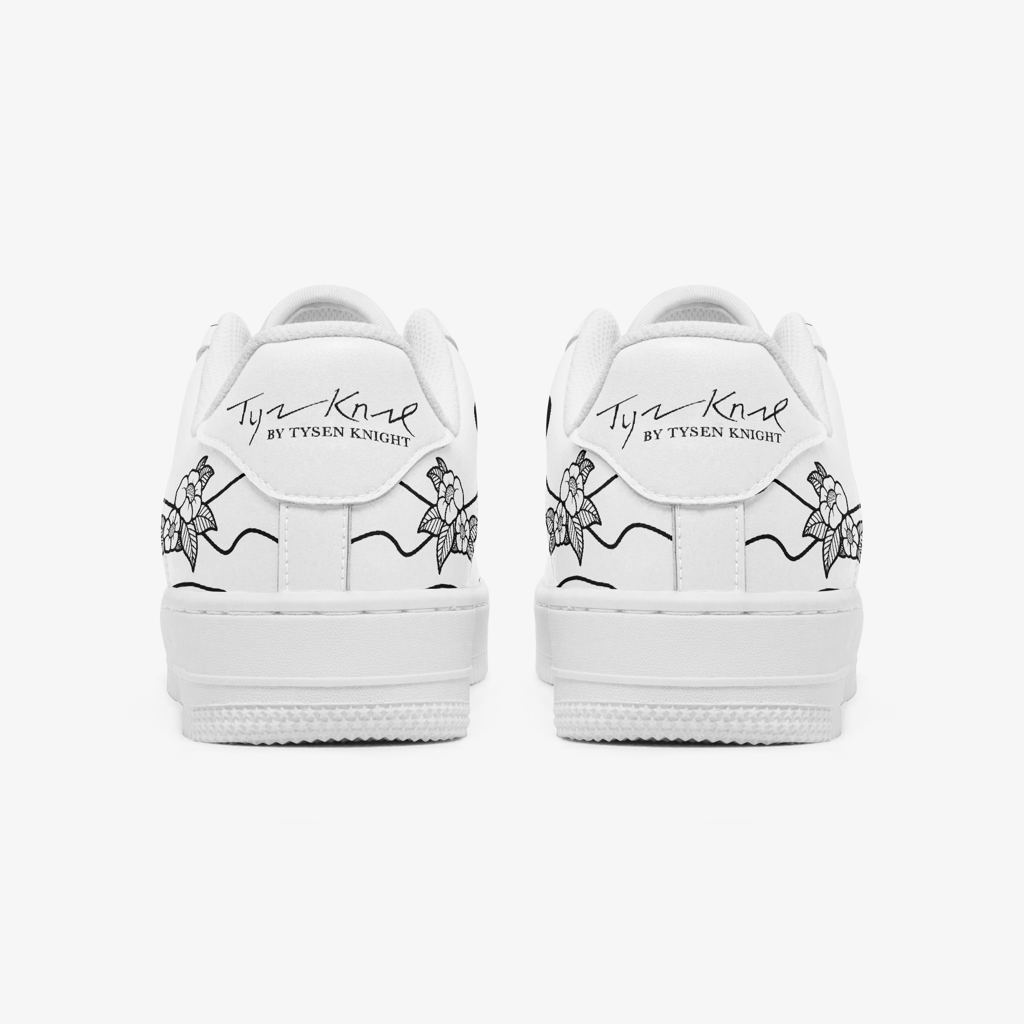 Blooming Mindset interactive outline custom sneakers — back view