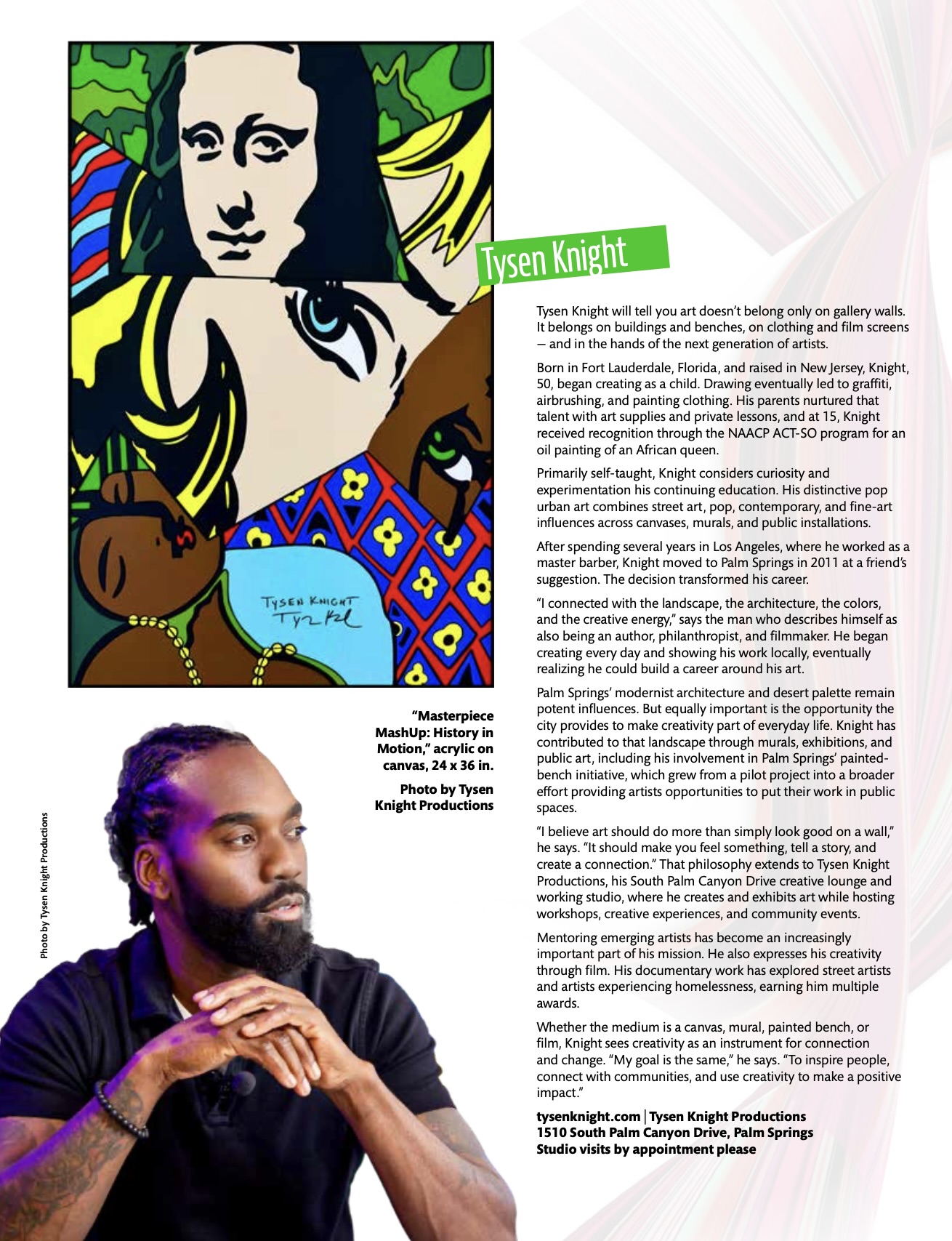 Tysen Knight feature in PS I LOVE YOU magazine, The Art Issue, Fall 2026