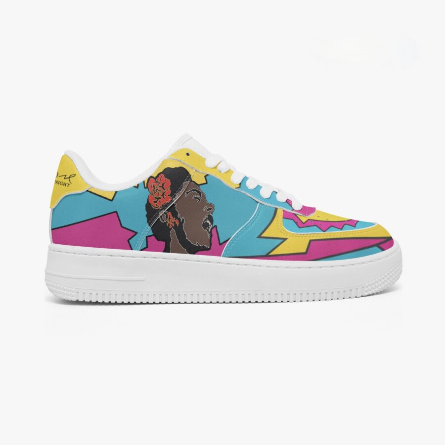 The Voice Within full-color custom sneaker — outside view