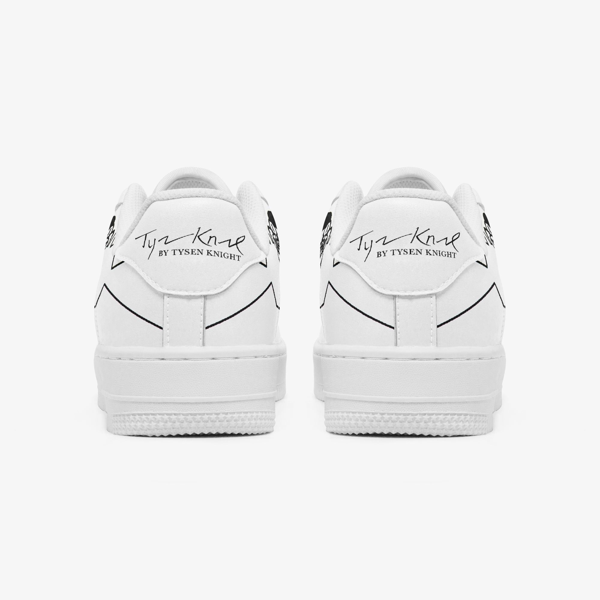 The Voice Within interactive outline custom sneakers — back view