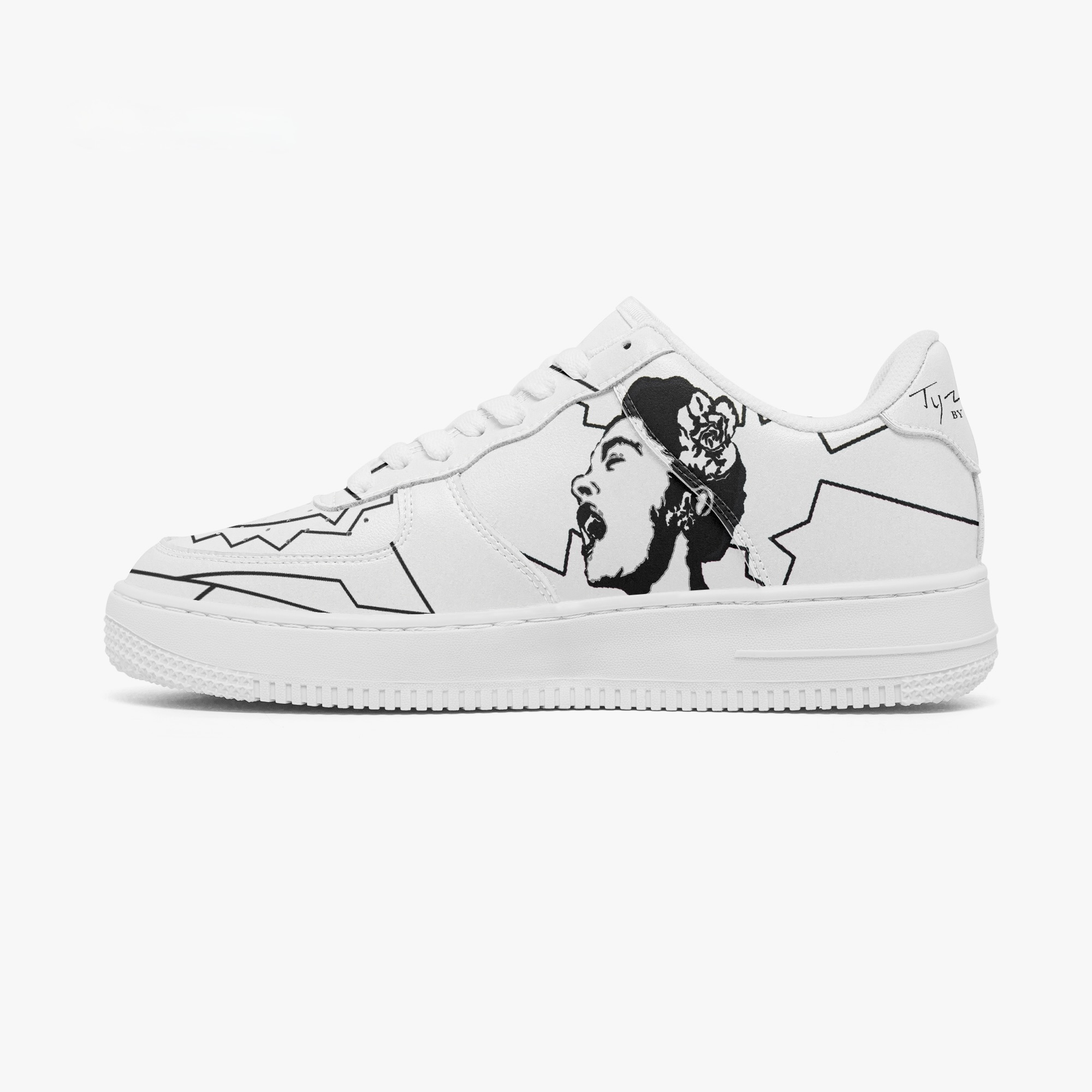 The Voice Within interactive outline custom sneakers — opposite-side view